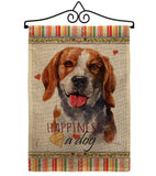 Beagle Happiness - Pets Nature Vertical Impressions Decorative Flags HG110150 Made In USA