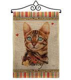 Brown Bengal Happiness - Pets Nature Vertical Impressions Decorative Flags HG110151 Made In USA