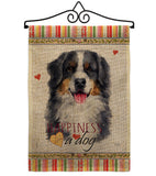 Bernese Mountain Happiness - Pets Nature Vertical Impressions Decorative Flags HG110153 Made In USA