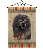 Black Chow Chow Happiness - Pets Nature Vertical Impressions Decorative Flags HG110156 Made In USA