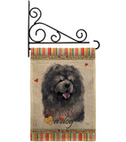 Black Chow Chow Happiness - Pets Nature Vertical Impressions Decorative Flags HG110156 Made In USA