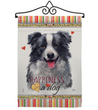 Border Collie Happiness - Pets Nature Vertical Impressions Decorative Flags HG110158 Made In USA