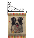 Border Collie Happiness - Pets Nature Vertical Impressions Decorative Flags HG110158 Made In USA