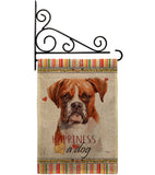 Boxer Happiness - Pets Nature Vertical Impressions Decorative Flags HG110160 Made In USA