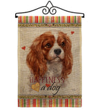 Charles Spaniel Happiness - Pets Nature Vertical Impressions Decorative Flags HG110165 Made In USA