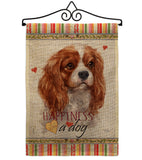 Charles Spaniel Happiness - Pets Nature Vertical Impressions Decorative Flags HG110165 Made In USA
