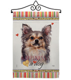 Chihuahua Happiness - Pets Nature Vertical Impressions Decorative Flags HG110168 Made In USA