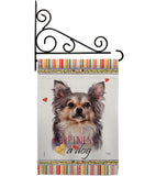 Chihuahua Happiness - Pets Nature Vertical Impressions Decorative Flags HG110168 Made In USA