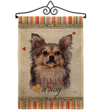Chihuahua Happiness - Pets Nature Vertical Impressions Decorative Flags HG110168 Made In USA