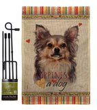 Chihuahua Happiness - Pets Nature Vertical Impressions Decorative Flags HG110168 Made In USA