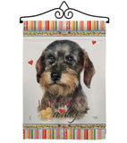 Wire Haired Dachshund Happiness - Pets Nature Vertical Impressions Decorative Flags HG110171 Made In USA