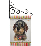 Wire Haired Dachshund Happiness - Pets Nature Vertical Impressions Decorative Flags HG110171 Made In USA