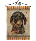 Wire Haired Dachshund Happiness - Pets Nature Vertical Impressions Decorative Flags HG110171 Made In USA