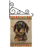 Wire Haired Dachshund Happiness - Pets Nature Vertical Impressions Decorative Flags HG110171 Made In USA