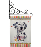 Dalmatian Happiness - Pets Nature Vertical Impressions Decorative Flags HG110172 Made In USA