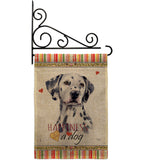 Dalmatian Happiness - Pets Nature Vertical Impressions Decorative Flags HG110172 Made In USA