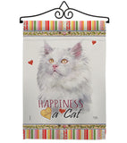 German Long Hair Happiness - Pets Nature Vertical Impressions Decorative Flags HG110173 Made In USA