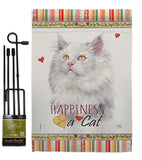 German Long Hair Happiness - Pets Nature Vertical Impressions Decorative Flags HG110173 Made In USA