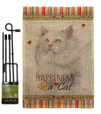 German Long Hair Happiness - Pets Nature Vertical Impressions Decorative Flags HG110173 Made In USA