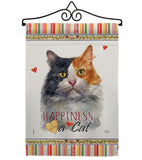 Long Hair Dilute Calico Happiness - Pets Nature Vertical Impressions Decorative Flags HG110174 Made In USA