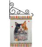 Long Hair Dilute Calico Happiness - Pets Nature Vertical Impressions Decorative Flags HG110174 Made In USA