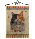 Long Hair Dilute Calico Happiness - Pets Nature Vertical Impressions Decorative Flags HG110174 Made In USA