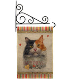 Long Hair Dilute Calico Happiness - Pets Nature Vertical Impressions Decorative Flags HG110174 Made In USA