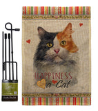 Long Hair Dilute Calico Happiness - Pets Nature Vertical Impressions Decorative Flags HG110174 Made In USA