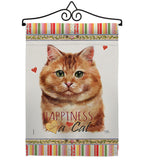 Brown Dilute Calico Happiness - Pets Nature Vertical Impressions Decorative Flags HG110175 Made In USA