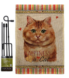 Brown Dilute Calico Happiness - Pets Nature Vertical Impressions Decorative Flags HG110175 Made In USA