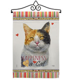 Dilute Calico Happiness - Pets Nature Vertical Impressions Decorative Flags HG110176 Made In USA