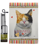 Dilute Calico Happiness - Pets Nature Vertical Impressions Decorative Flags HG110176 Made In USA