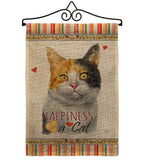 Dilute Calico Happiness - Pets Nature Vertical Impressions Decorative Flags HG110176 Made In USA