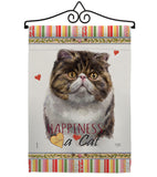 Exotic Short Hair Happiness - Pets Nature Vertical Impressions Decorative Flags HG110177 Made In USA