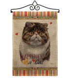 Exotic Short Hair Happiness - Pets Nature Vertical Impressions Decorative Flags HG110177 Made In USA