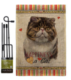Exotic Short Hair Happiness - Pets Nature Vertical Impressions Decorative Flags HG110177 Made In USA