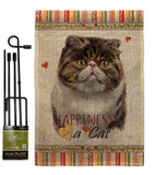 Exotic Short Hair Happiness - Pets Nature Vertical Impressions Decorative Flags HG110177 Made In USA