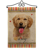 Golden Retriever Happiness - Pets Nature Vertical Impressions Decorative Flags HG110180 Made In USA