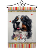 Bernese Cattle Happiness - Pets Nature Vertical Impressions Decorative Flags HG110183 Made In USA