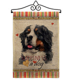 Bernese Cattle Happiness - Pets Nature Vertical Impressions Decorative Flags HG110183 Made In USA