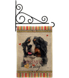 Bernese Cattle Happiness - Pets Nature Vertical Impressions Decorative Flags HG110183 Made In USA