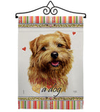 Tan Norfolk Terrier Happiness - Pets Nature Vertical Impressions Decorative Flags HG110186 Made In USA