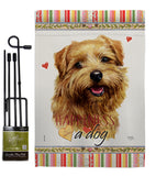 Tan Norfolk Terrier Happiness - Pets Nature Vertical Impressions Decorative Flags HG110186 Made In USA