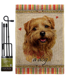 Tan Norfolk Terrier Happiness - Pets Nature Vertical Impressions Decorative Flags HG110186 Made In USA