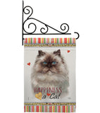 Colourpoint Persian Happiness - Pets Nature Vertical Impressions Decorative Flags HG110192 Made In USA