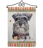 Miniature Schnauzer Happiness - Pets Nature Vertical Impressions Decorative Flags HG110197 Made In USA