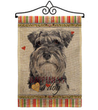 Miniature Schnauzer Happiness - Pets Nature Vertical Impressions Decorative Flags HG110197 Made In USA