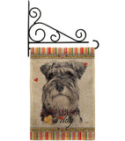 Miniature Schnauzer Happiness - Pets Nature Vertical Impressions Decorative Flags HG110197 Made In USA