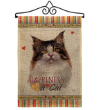 Norwegian Forest Happiness - Pets Nature Vertical Impressions Decorative Flags HG110198 Made In USA