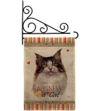 Norwegian Forest Happiness - Pets Nature Vertical Impressions Decorative Flags HG110198 Made In USA